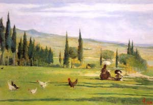 Silvestro Lega, Paesaggio del Gabbro, 34,3 x 61,2, 1890